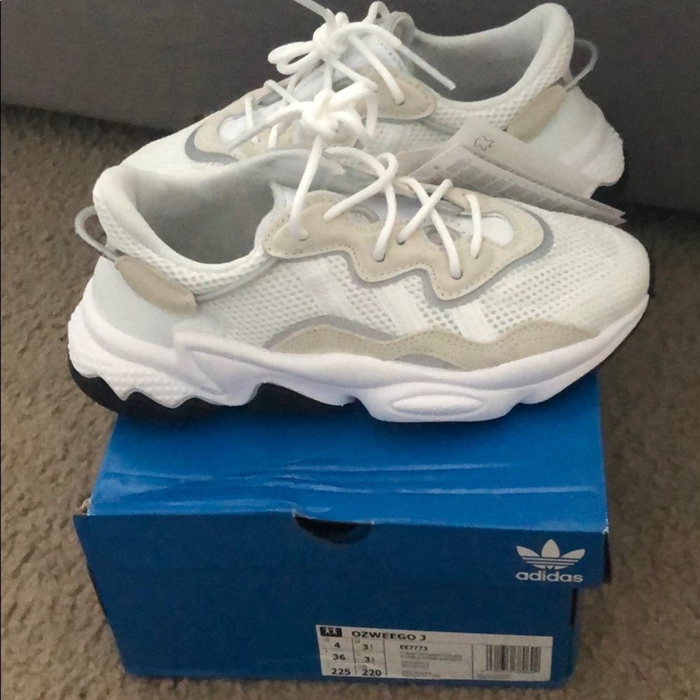Adidas Originals ozweego sneakers in triple white